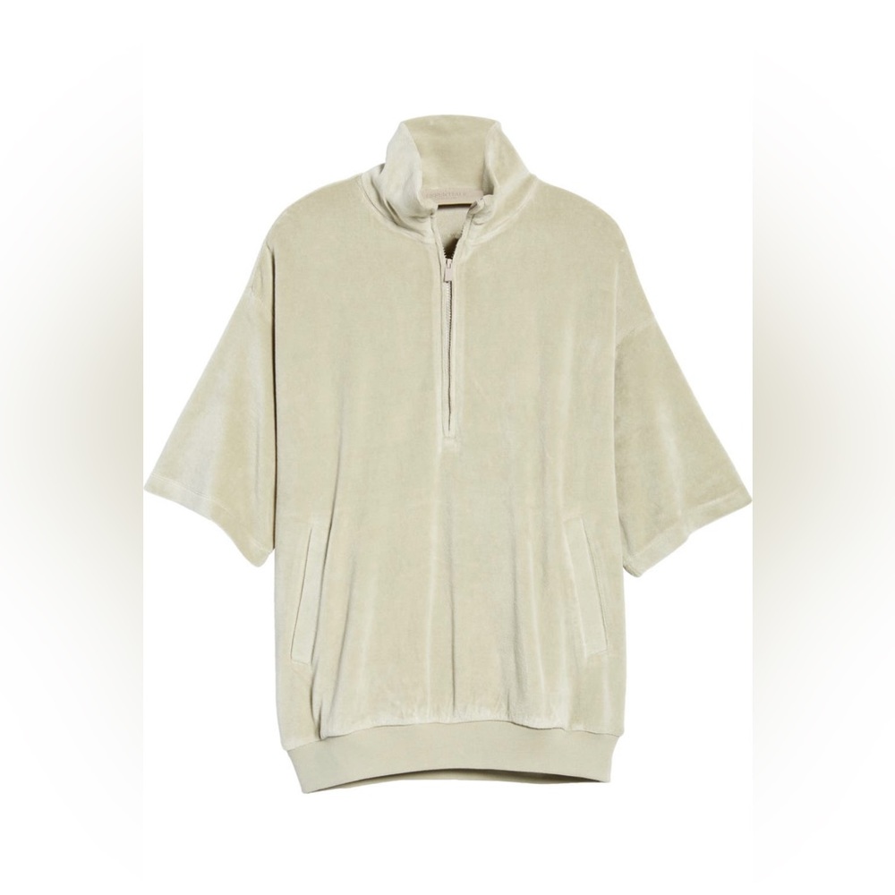 Fear of God Essentials velour half zip pullover